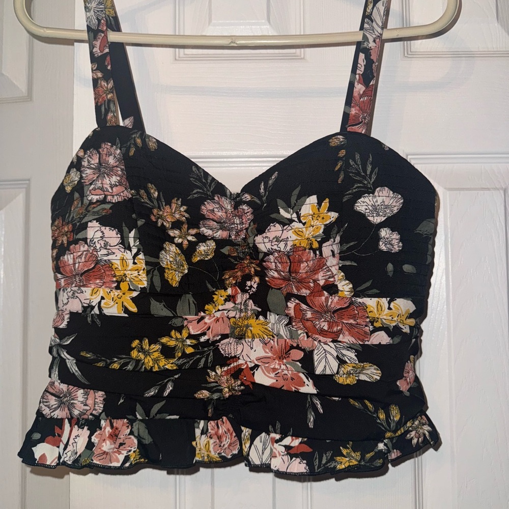 Simple floral colorful tank top